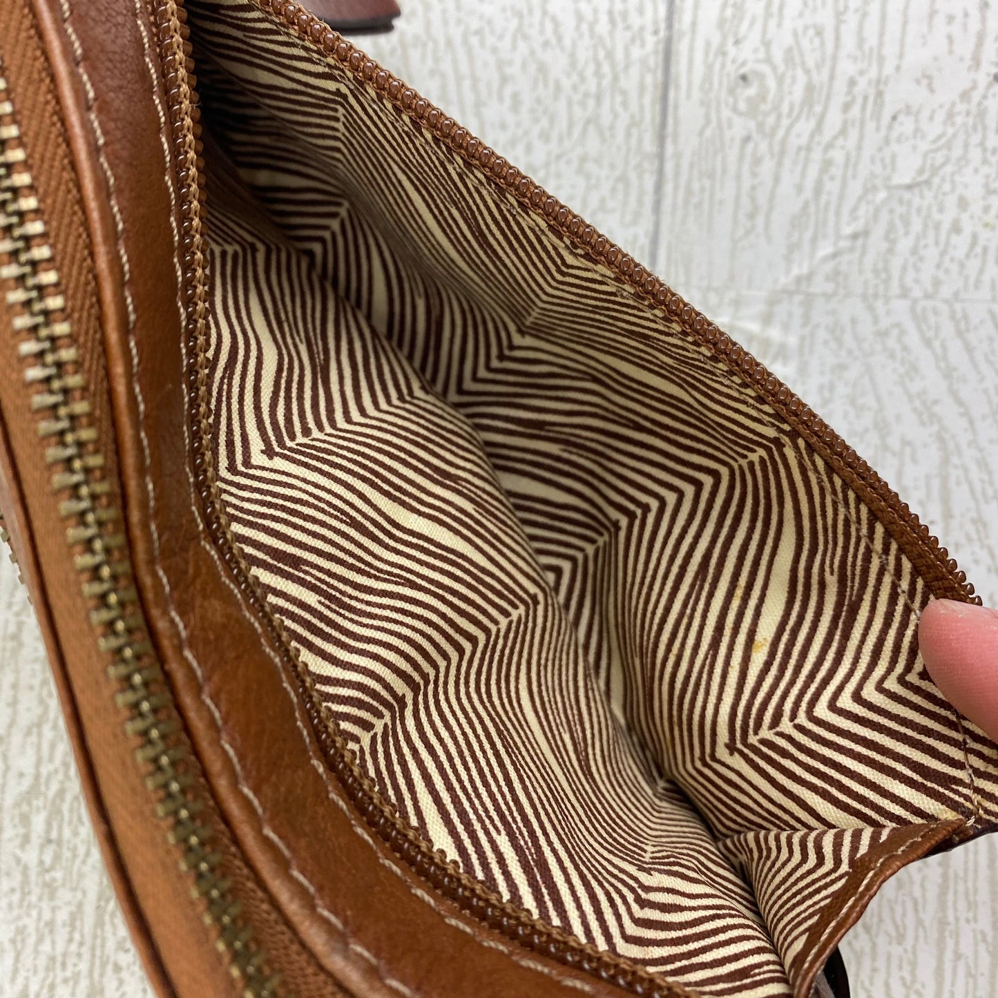 Wallet Leather By Fossil, Size: Small