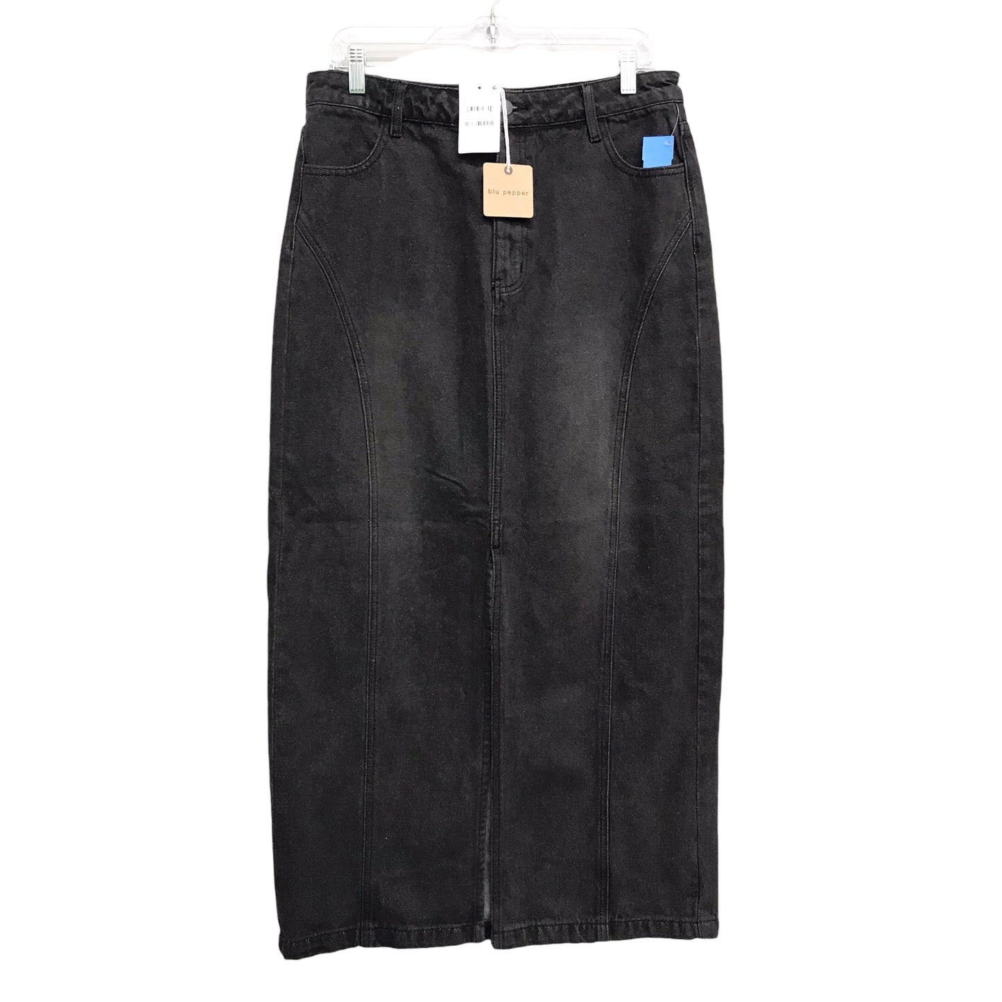 Jeans Wide Leg By Blu Pepper In Black Denim, Size:12