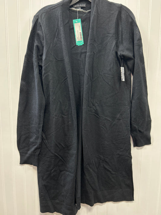 Sweater Cardigan By Love Ellie In Black, Size:L NWT