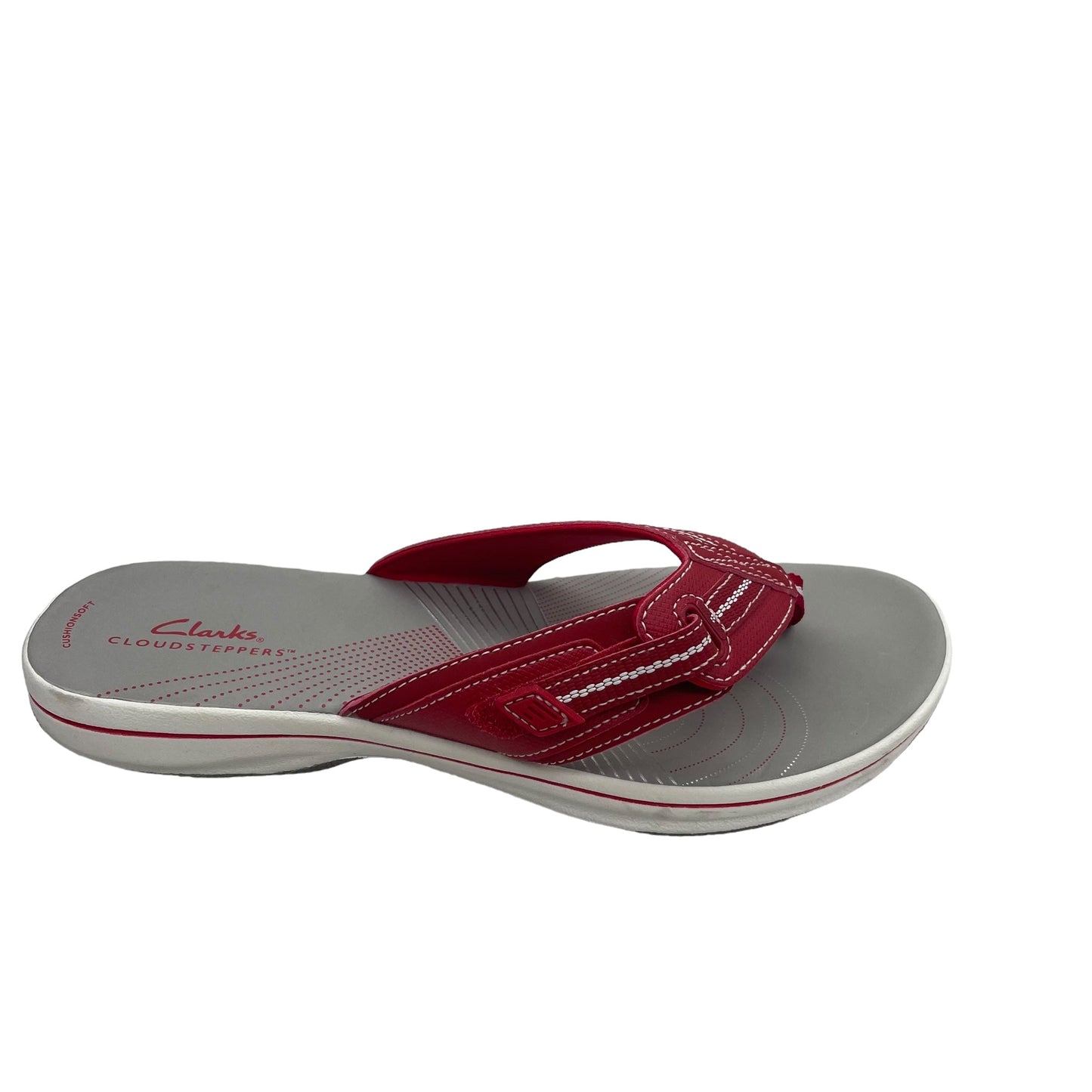 RED CLARKS SANDALS FLATS, Size 9