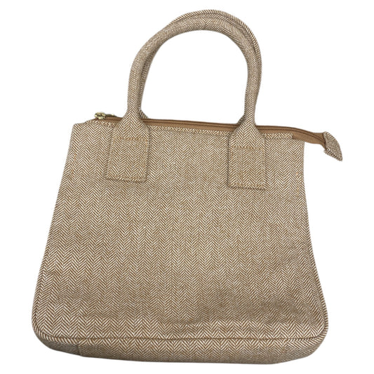 Handbag By J. Crew In Brown & White, Size:Medium