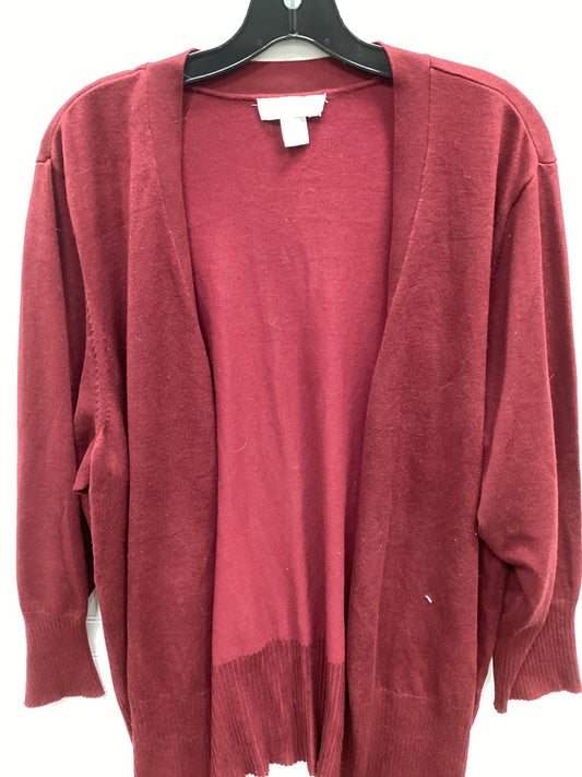 Cardigan By Cj Banks In Red, Size:3X