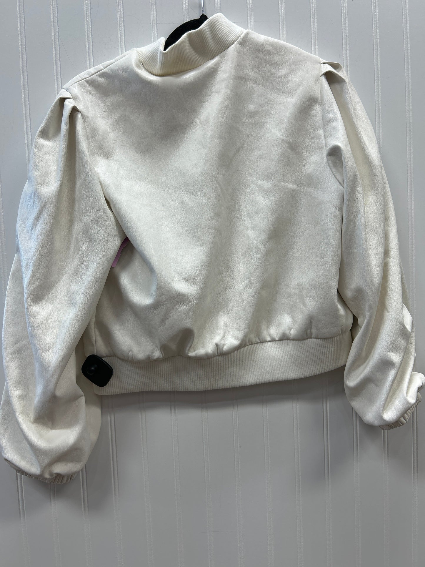 Jacket Moto Leather By House Of Harlow In White, Size:M