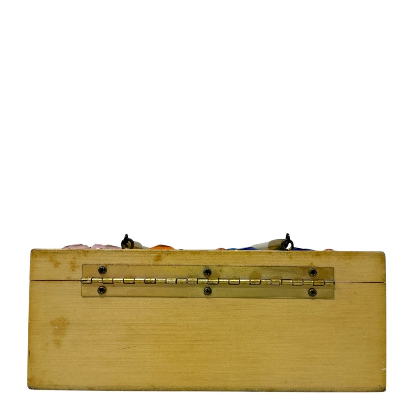 Vintage Collectible 60’s “Glitter Bugs” Wooden Box Bag By Enid Collins Of Texas, Size: Small