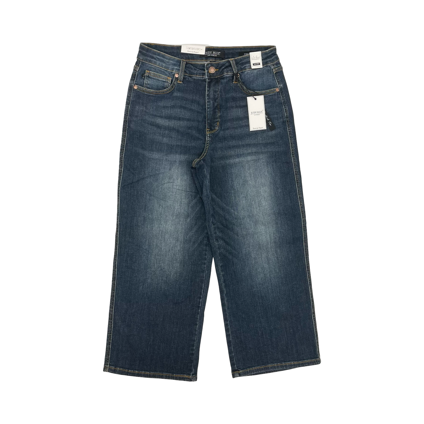 Jeans Cropped By Judy Blue In Blue Denim, Size:8
