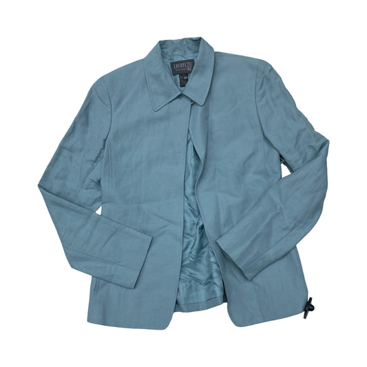 Blazer Designer By Lafayette 148 In Teal, Size:2