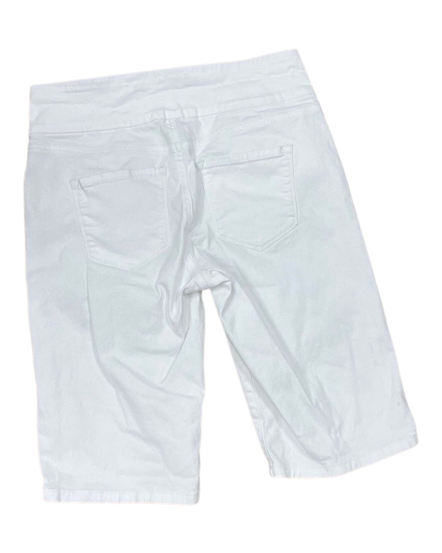 Shorts By Gloria Vanderbilt In White Denim, Size:6