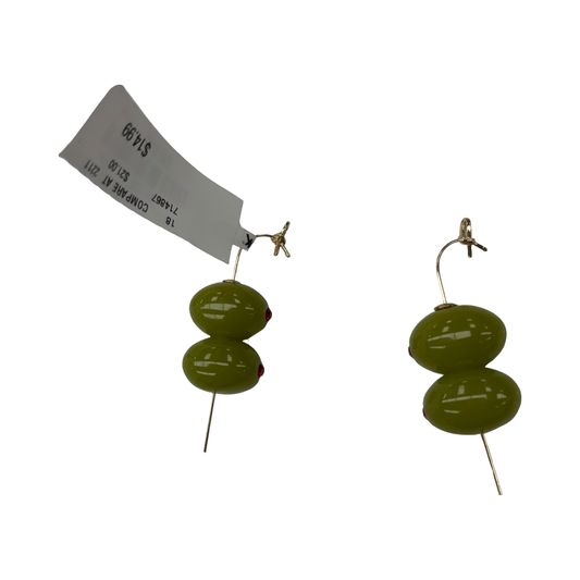 Earrings Dangle/Drop By Clothes Mentor In Green