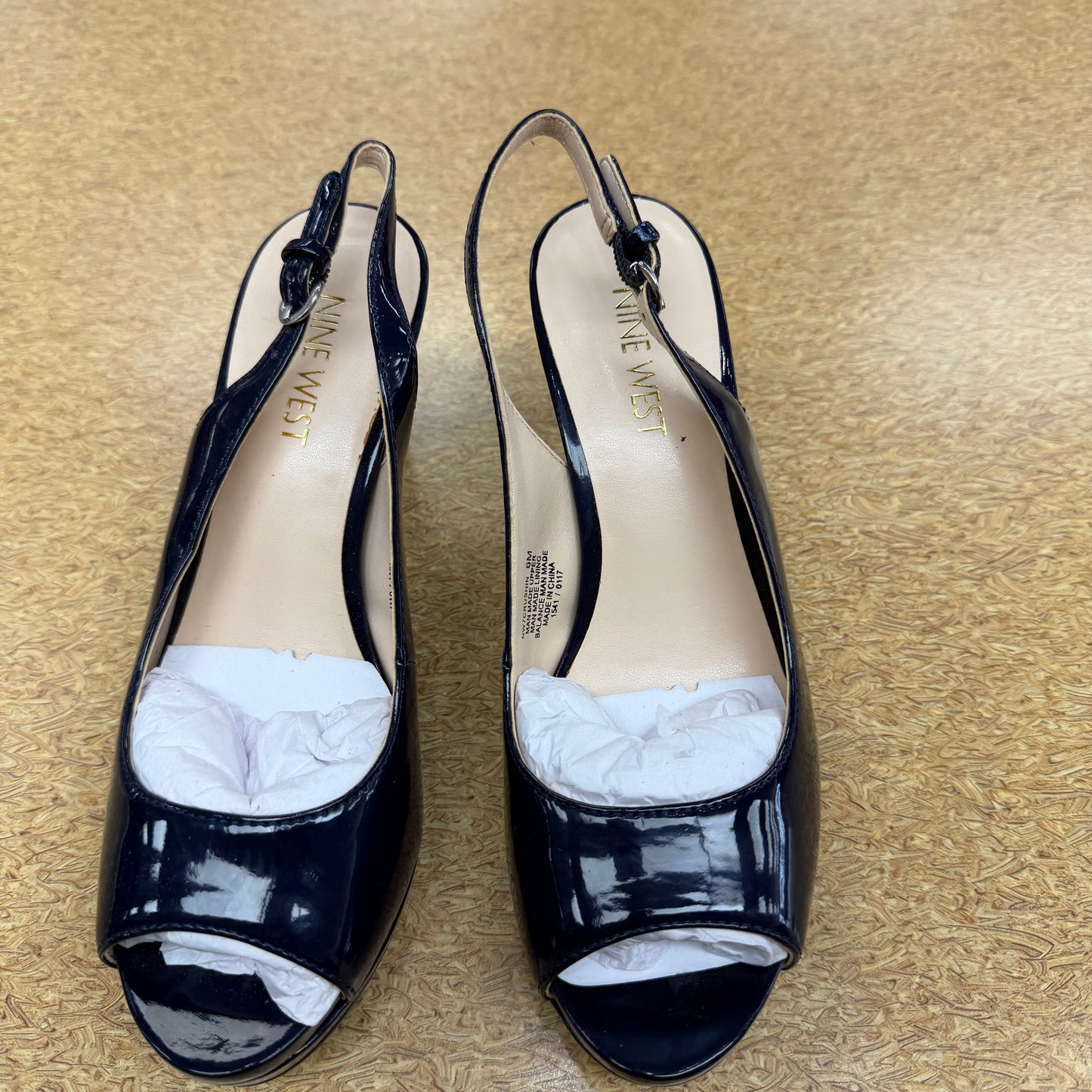Sandals Heels Stiletto By Nine West In Blue, Size:6