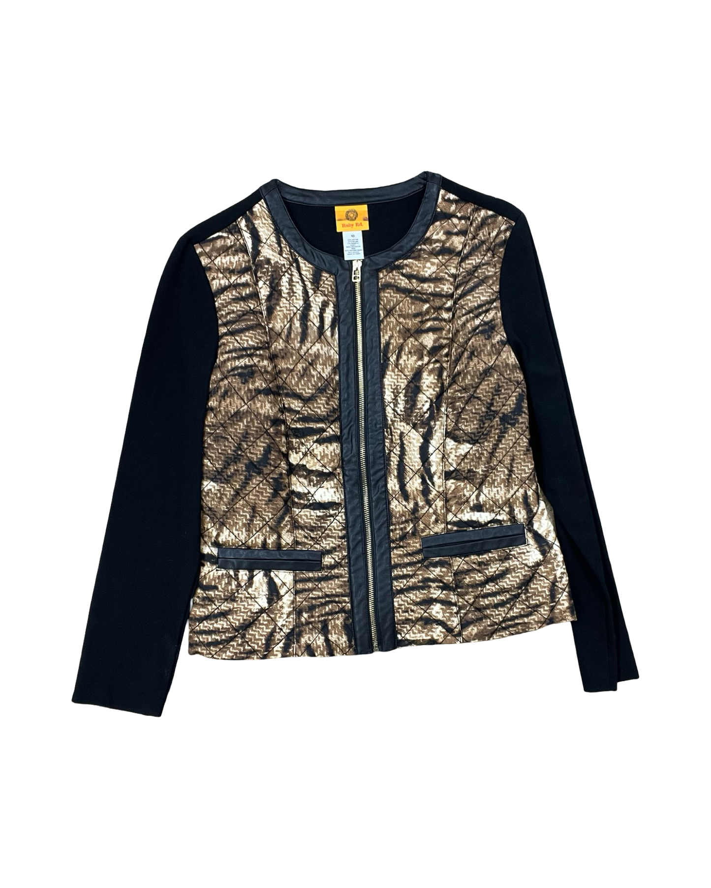Jacket Other By Ruby Rd In Black & Brown, Size:M
