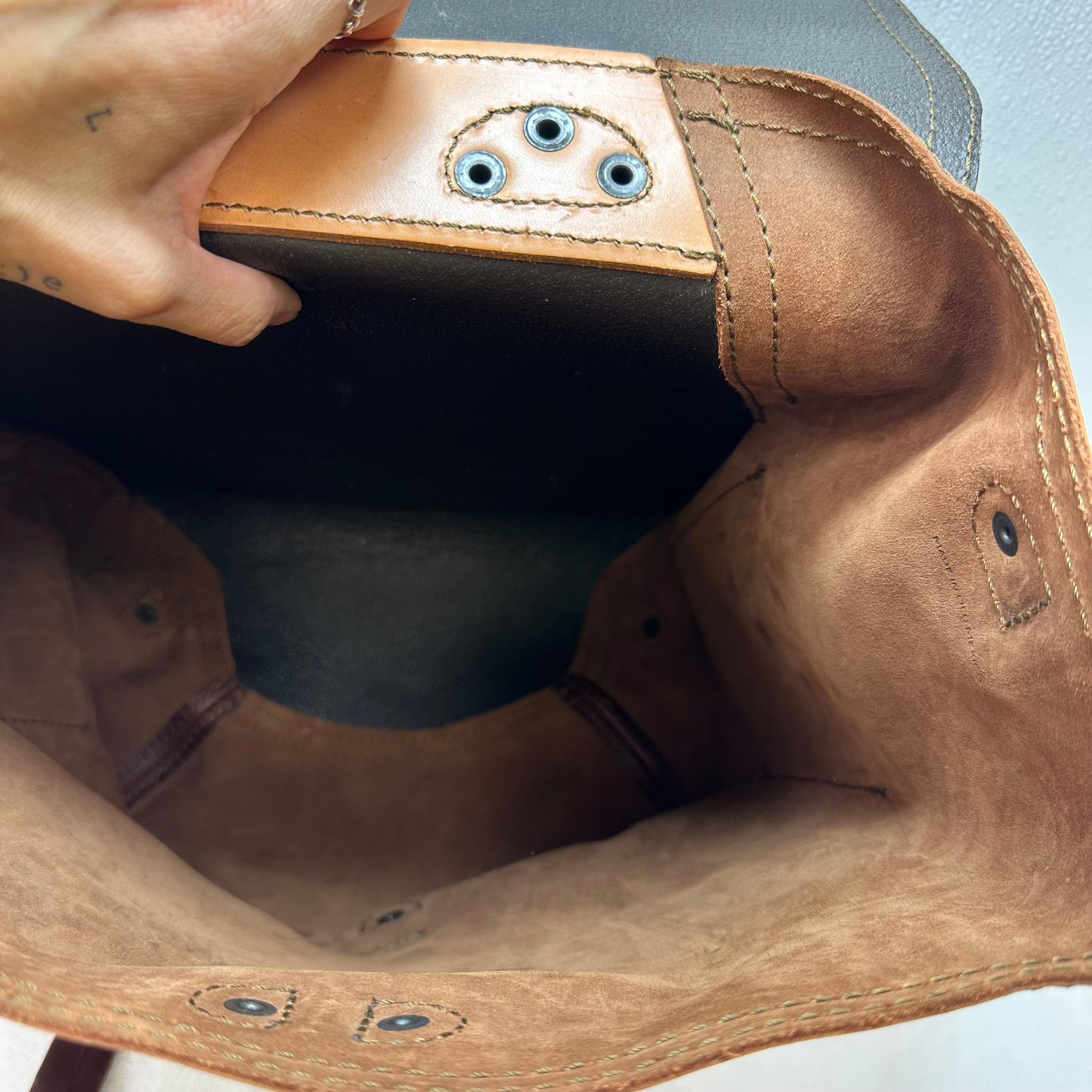 Backpack Leather By SADDLEBACK, Size: Medium