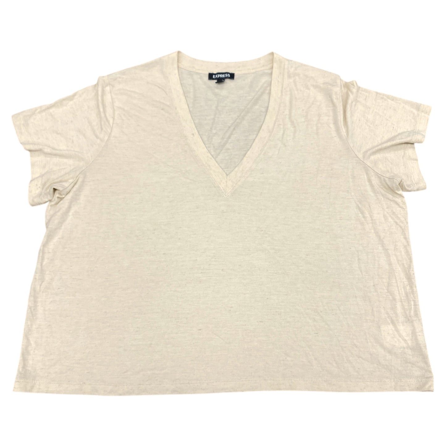 Top Ss By Express In Cream, Size:Xl