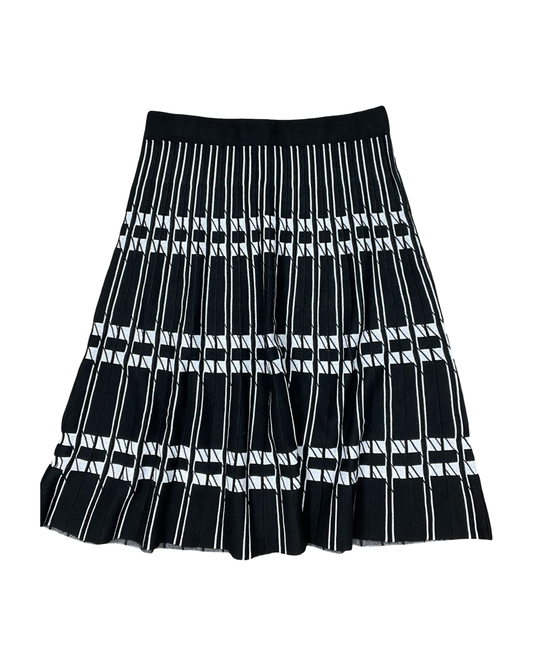 Skirt Maxi By Clothes Mentor In Black & White, Size:Xl