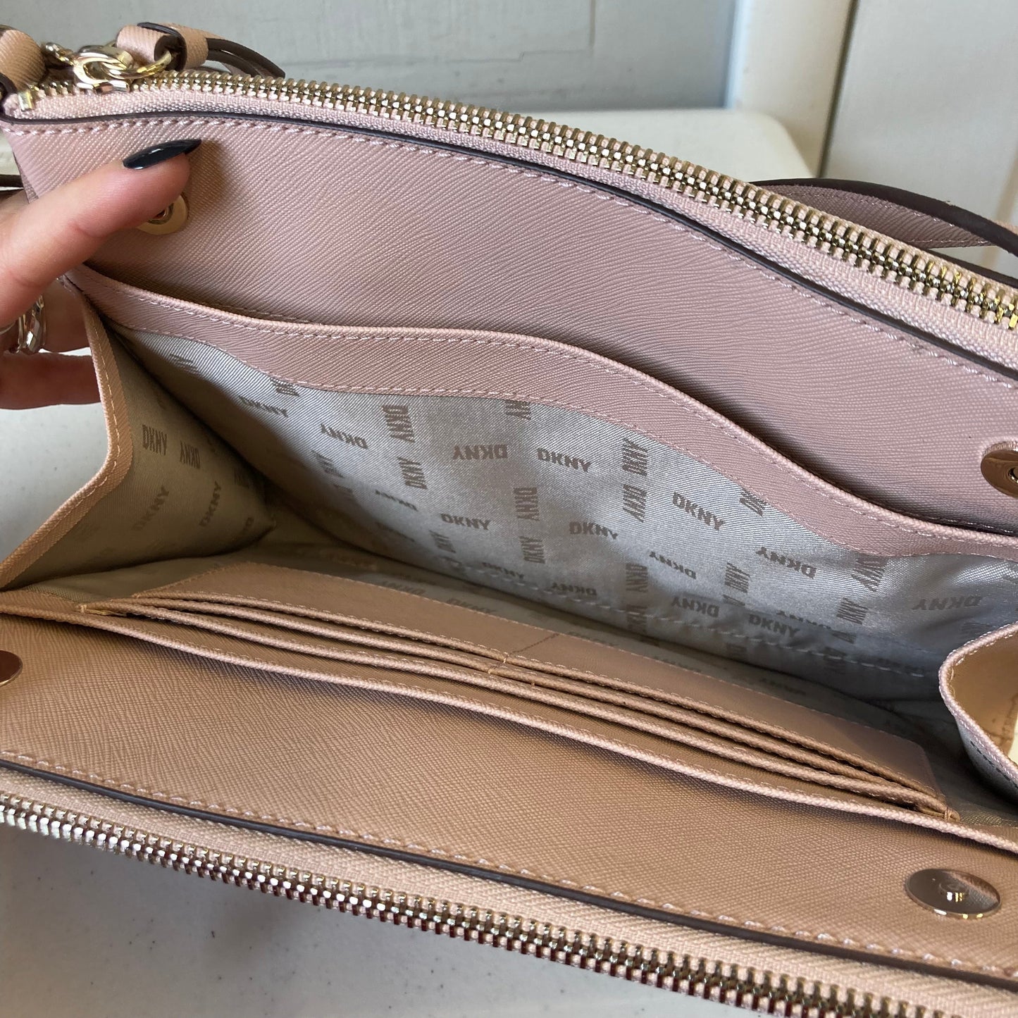 Handbag By Dkny In Pink, Size:Small