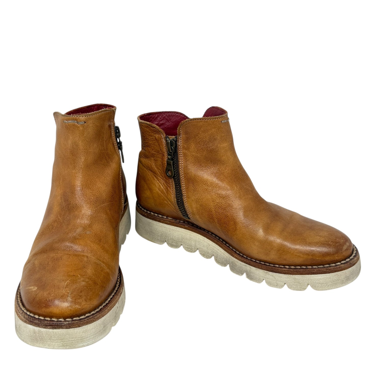 Cobbler Series Lydyi Wedge Bootie By Bed Stu In Tan Rustic, Size: 7