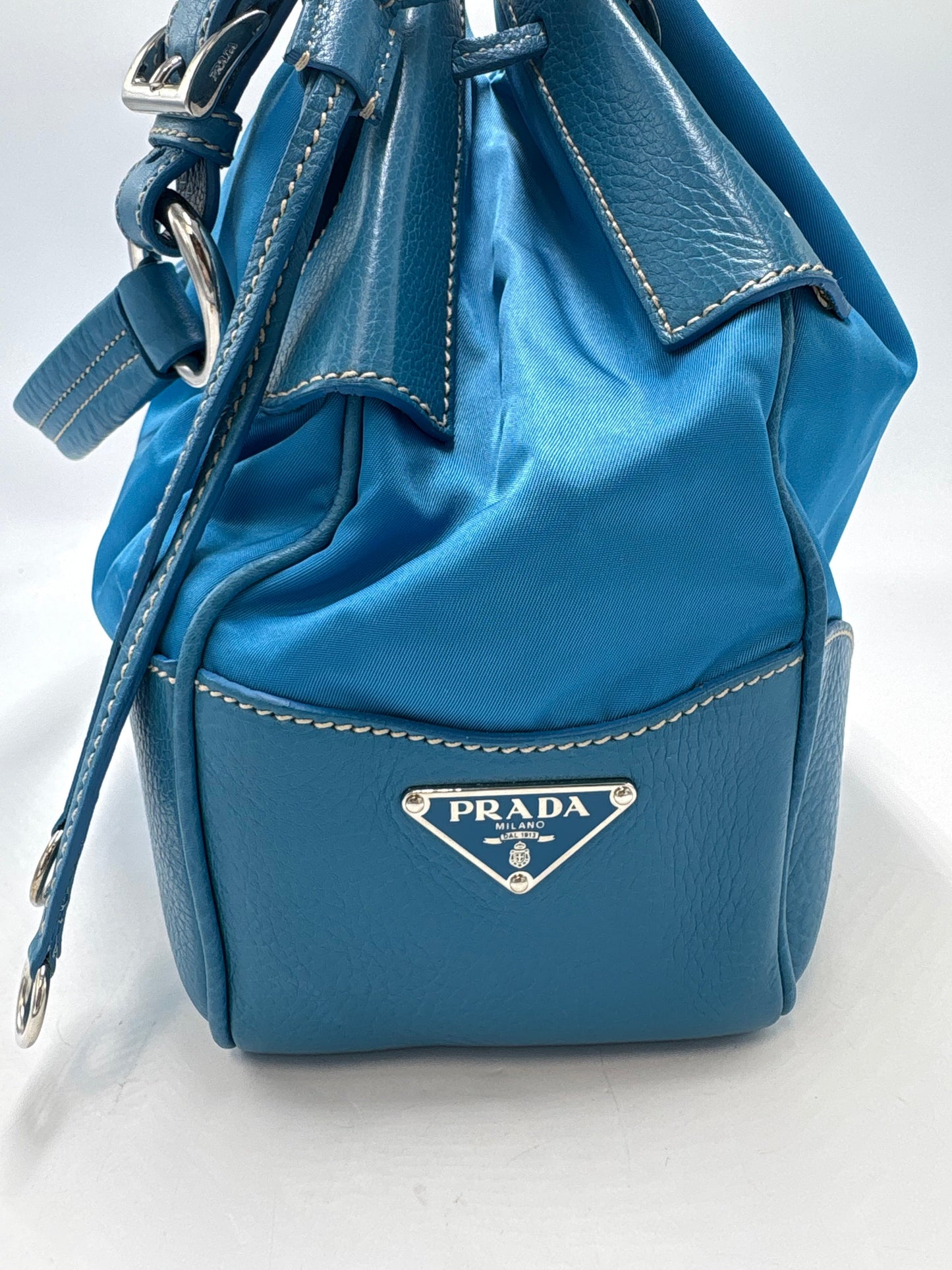 Like New! Prada Tessuto Stripy Luxury Hobo Handbag