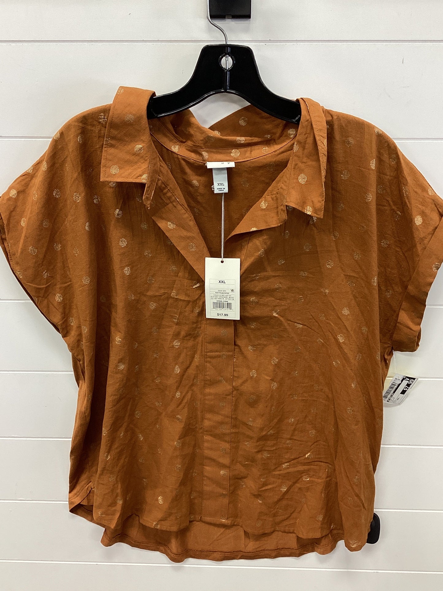 Top Ss By A New Day In Orange, Size:Xxl