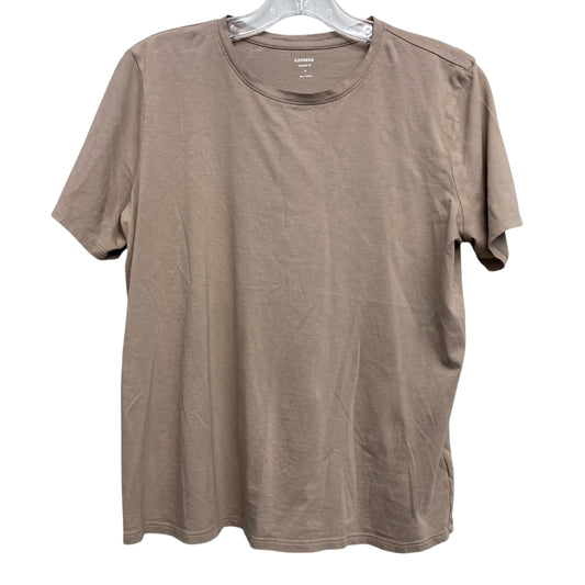 Top Ss Basic By Express In Brown, Size:M