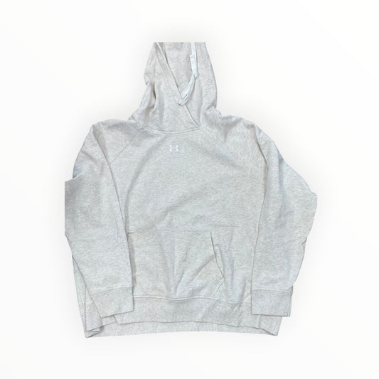 Sweatshirt Hoodie By Under Armour In Cream, Size:1X