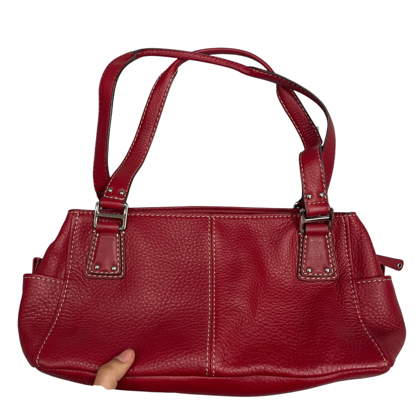 Handbag Leather By Fossil, Size: Small