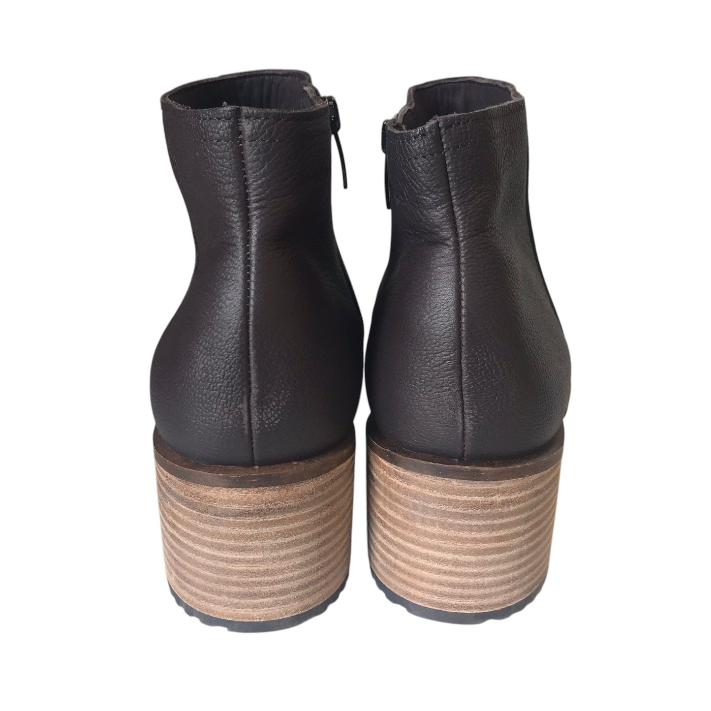 Boots Ankle Heels By Ecco In Brown, Size:11.5