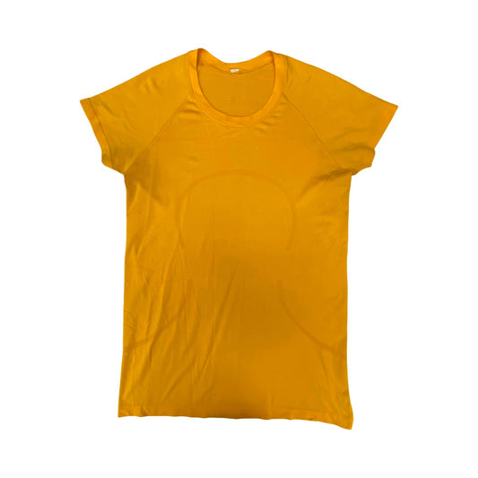 Athletic Top Ss By Lululemon In Orange, Size:10