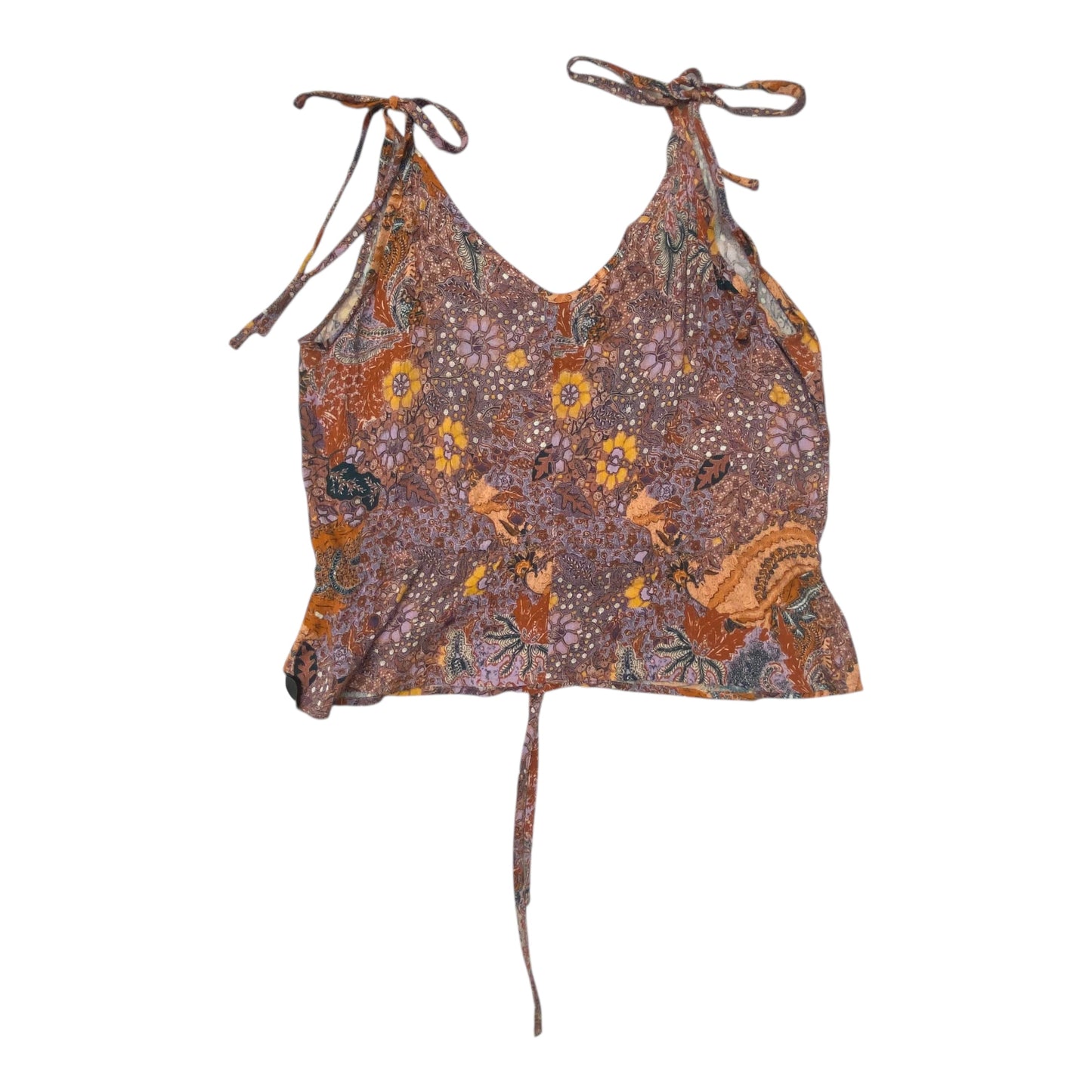 Top Sleeveless By Self Contrast In Multi, Size:S