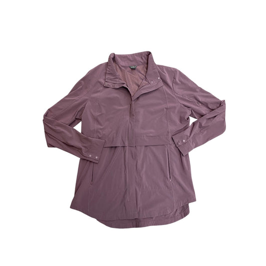 Jacket Windbreaker By Eddie Bauer In Purple, Size:L