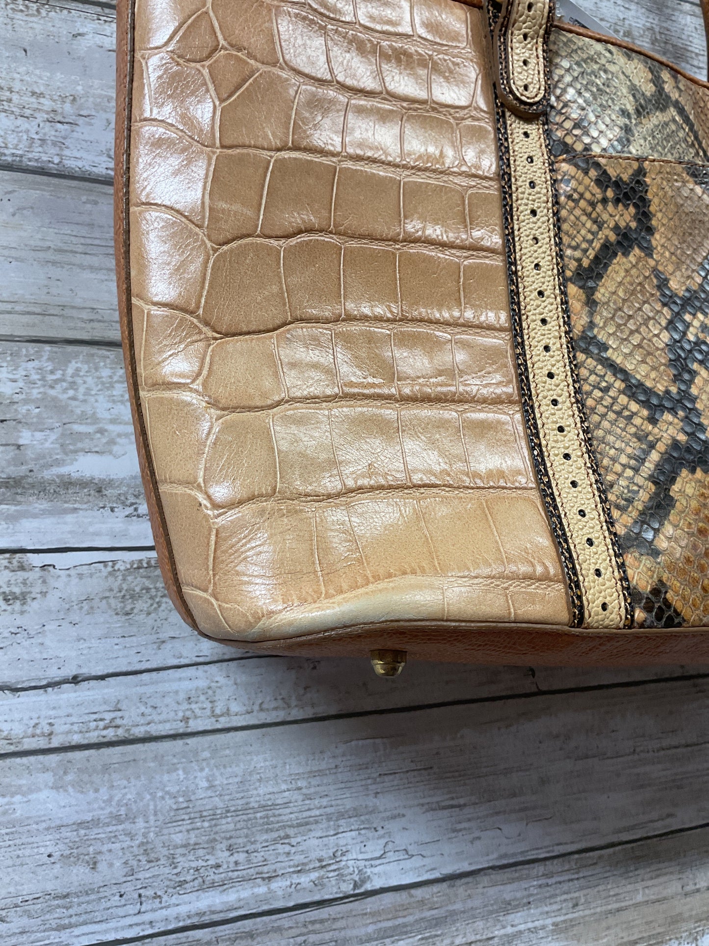 Handbag Designer By Brahmin In Brown, Size:Medium