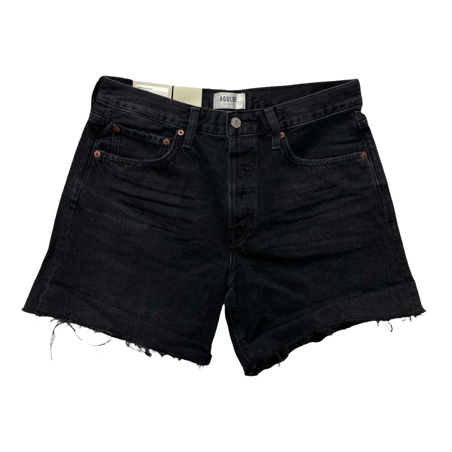 Shorts By Agolde In Black Denim, Size:6