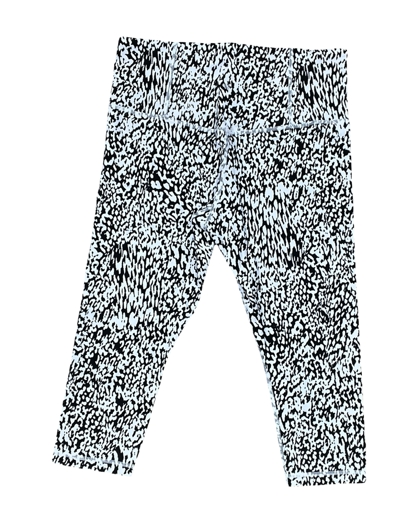 Athletic Leggings Capris By Athleta In Black & White, Size:L