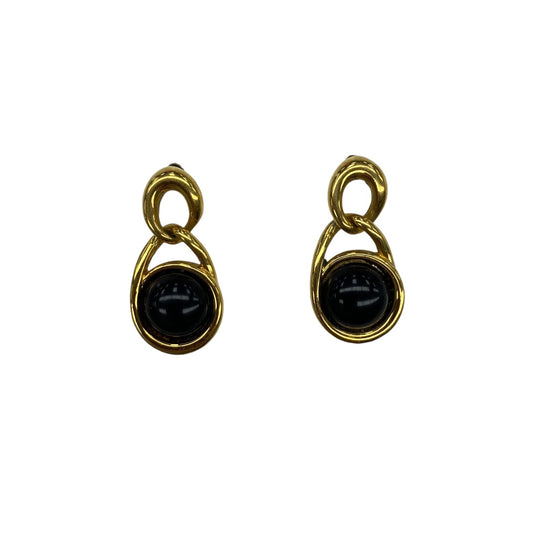 Earrings Dangle/Drop By Clothes Mentor In Black & Gold