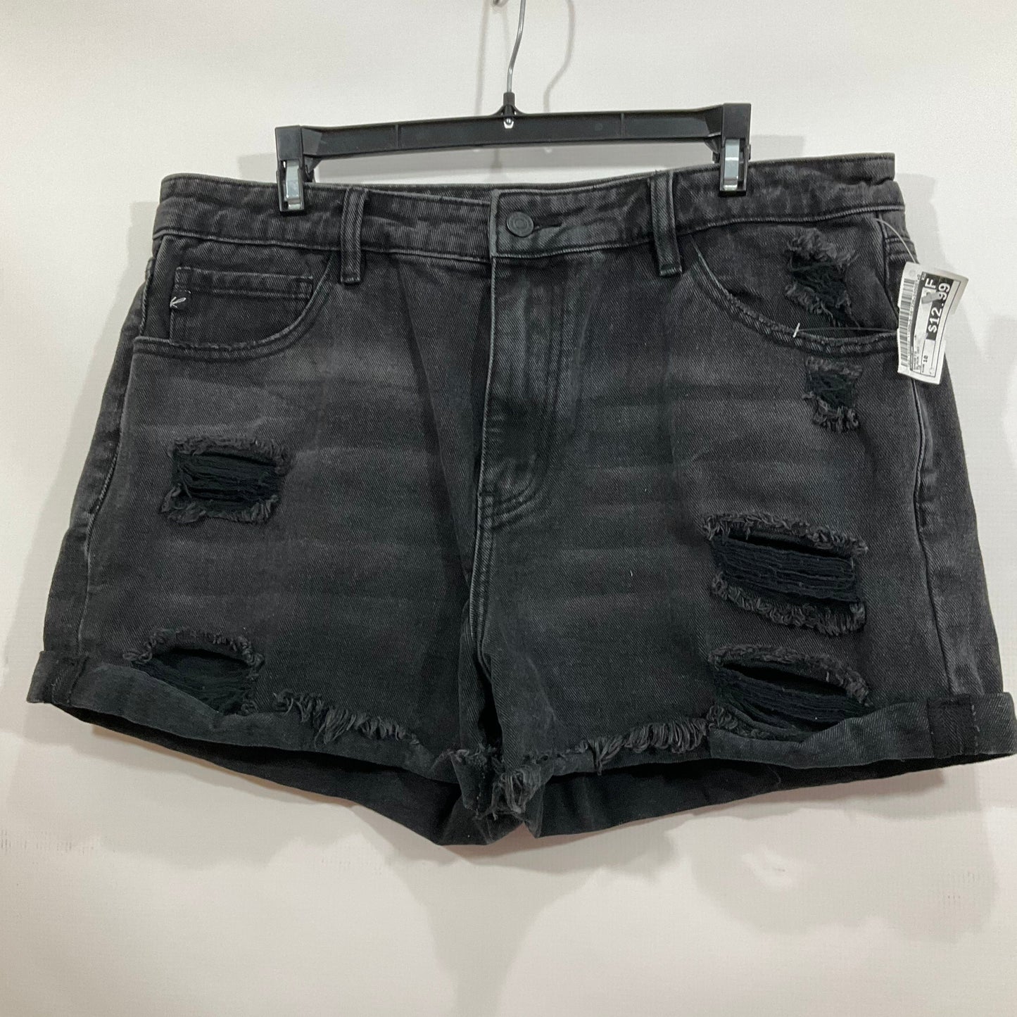 SHORTS by KANCAN In BLACK DENIM, Size: 10