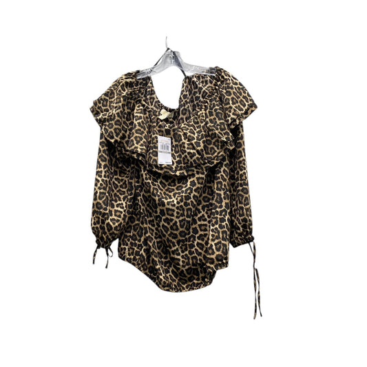 Top Ls By Michael By Michael Kors In Animal Print, Size:1X