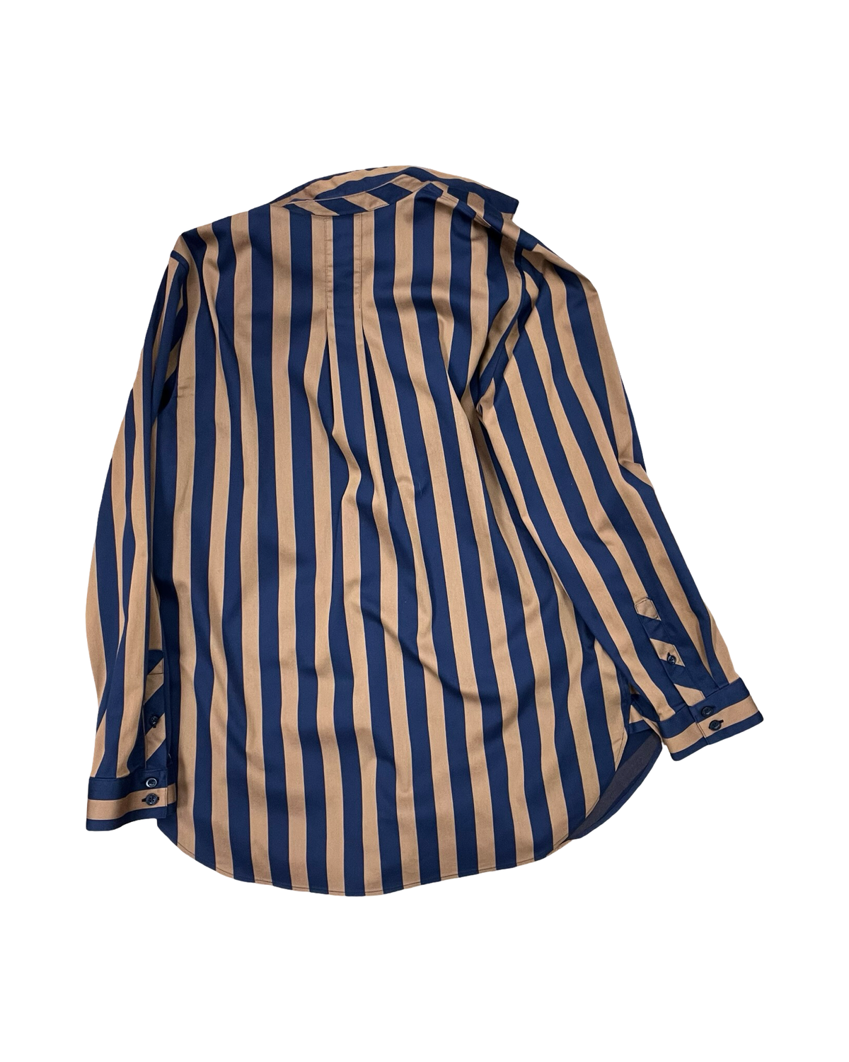 Blouse Ls By Chicos In Blue & Brown, Size:M