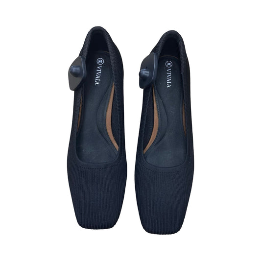 Shoes Heels Block By Vivaia In Black, Size:10.5