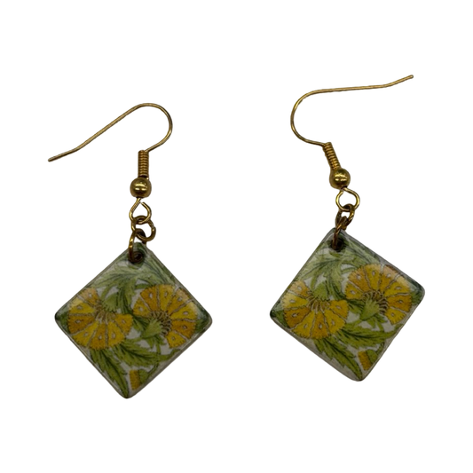 Earrings Dangle/Drop By Clothes Mentor In Green & Yellow