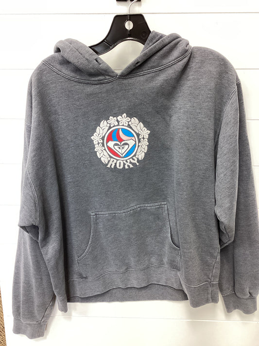 Sweatshirt Hoodie By Roxy In Grey, Size:L