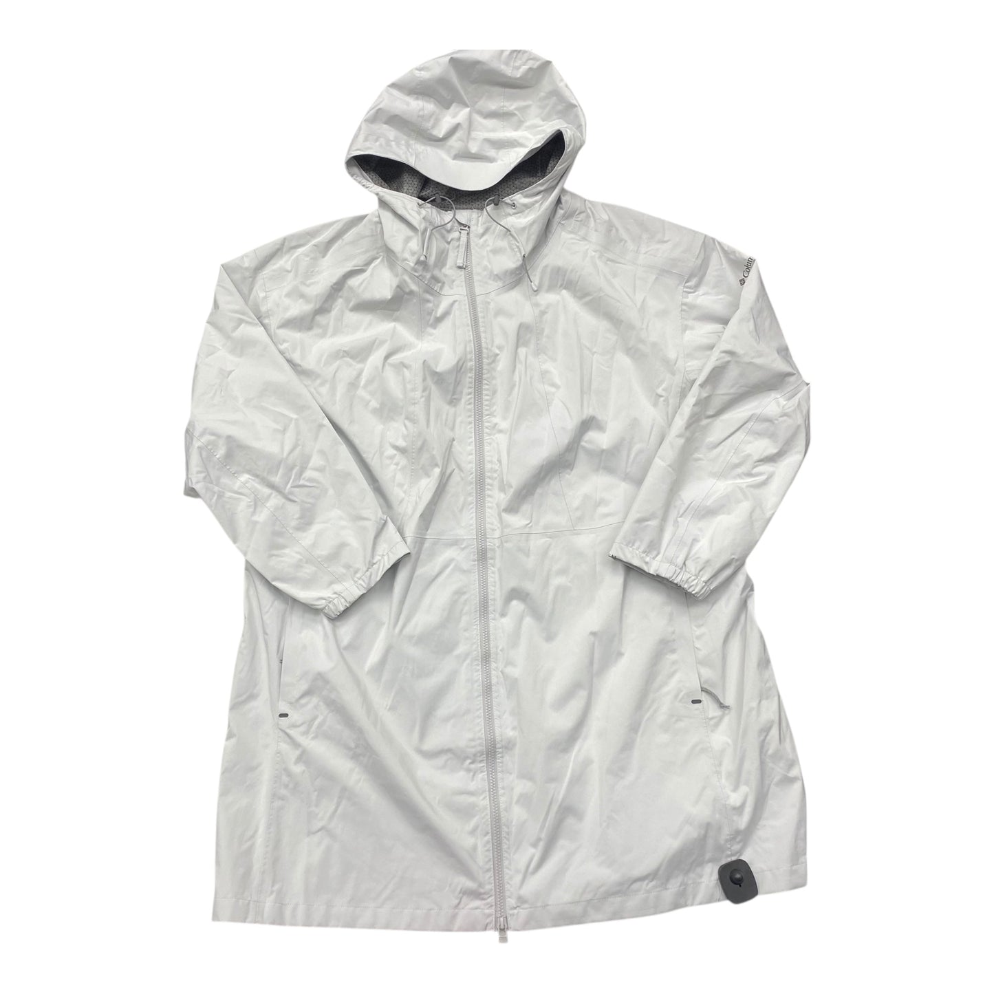 Jacket Windbreaker By Columbia In White, Size:2X