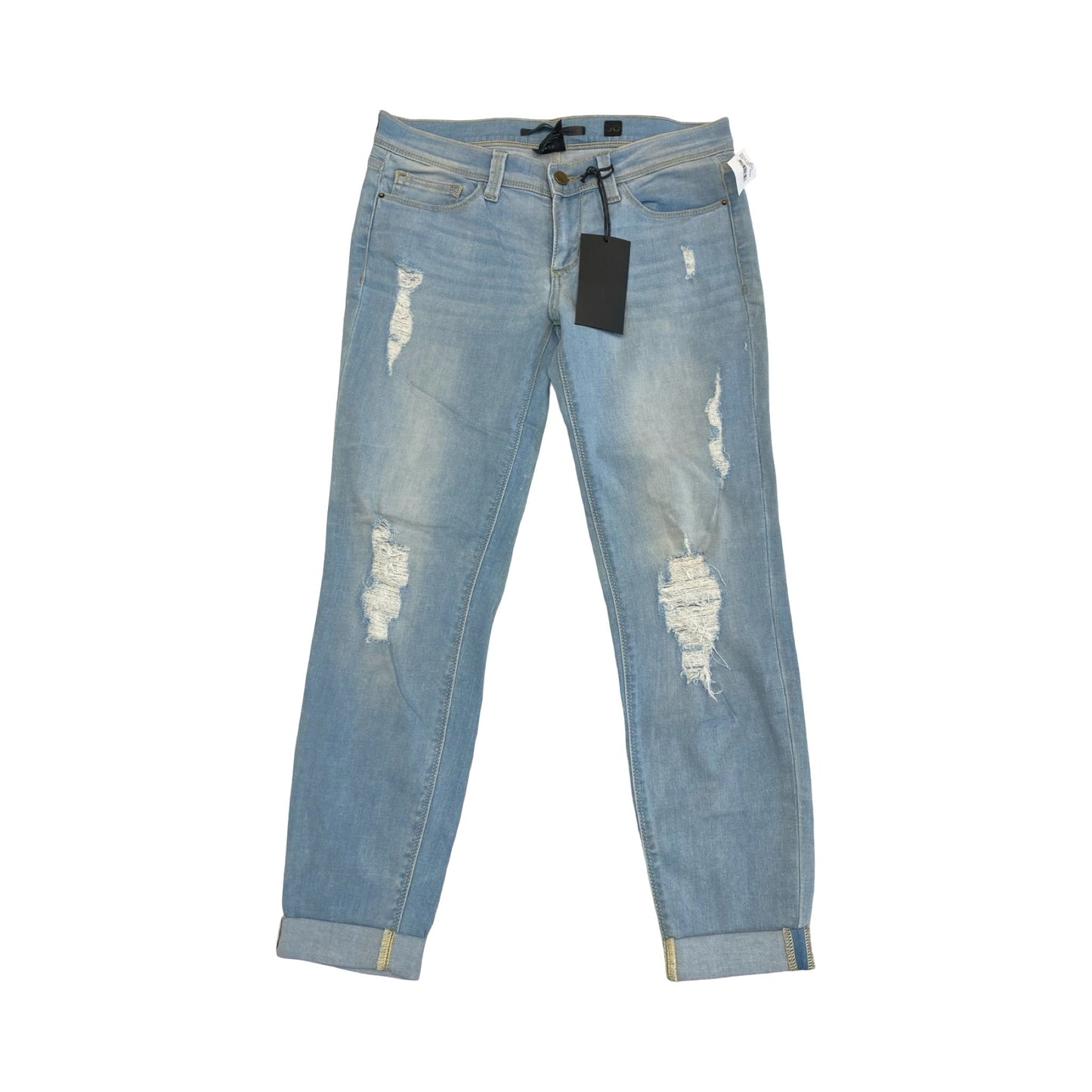 Jeans Cropped By Black Label In Blue Denim, Size:10
