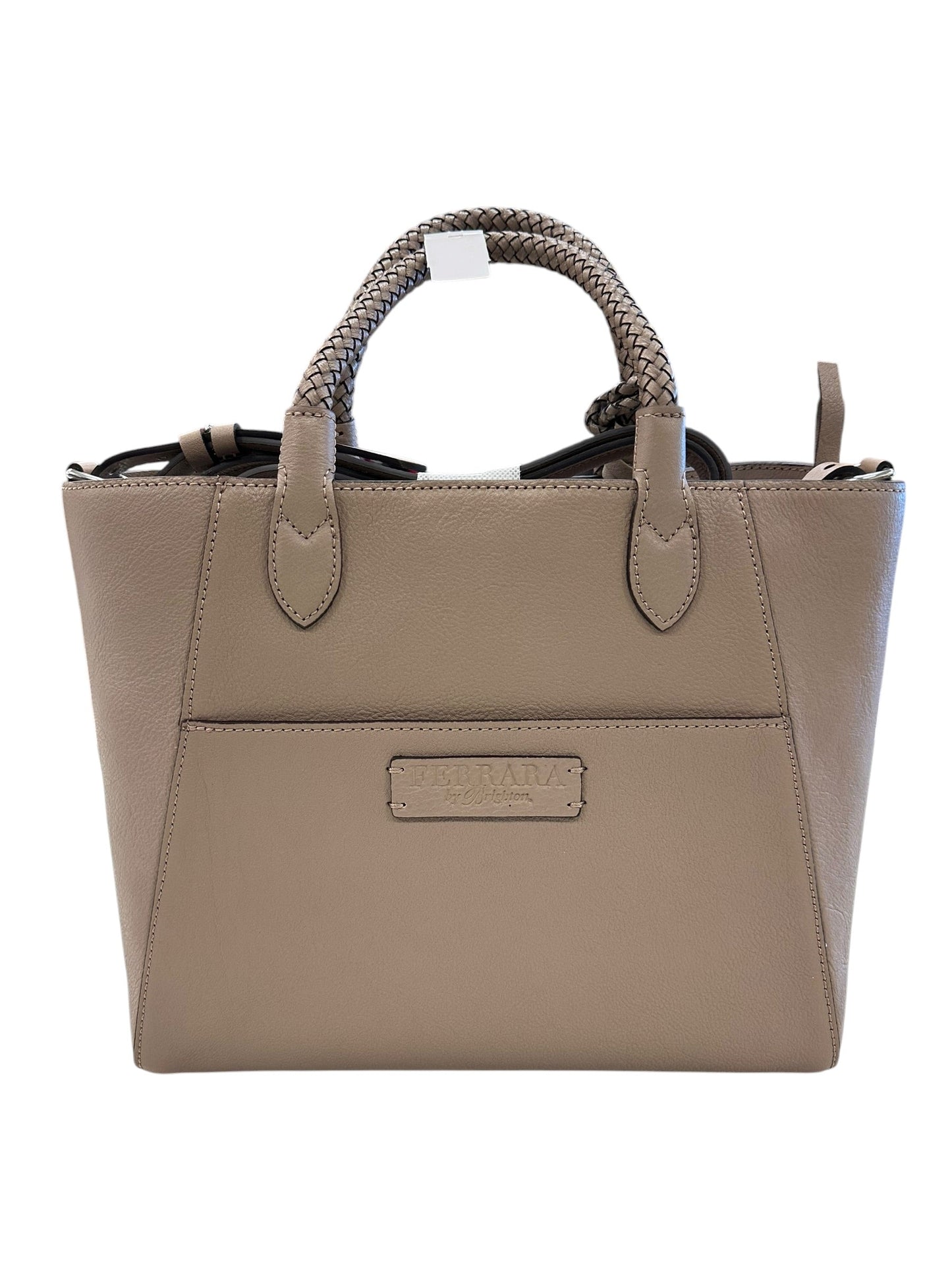 Handbag Leather By Brighton In Taupe, Size:Medium