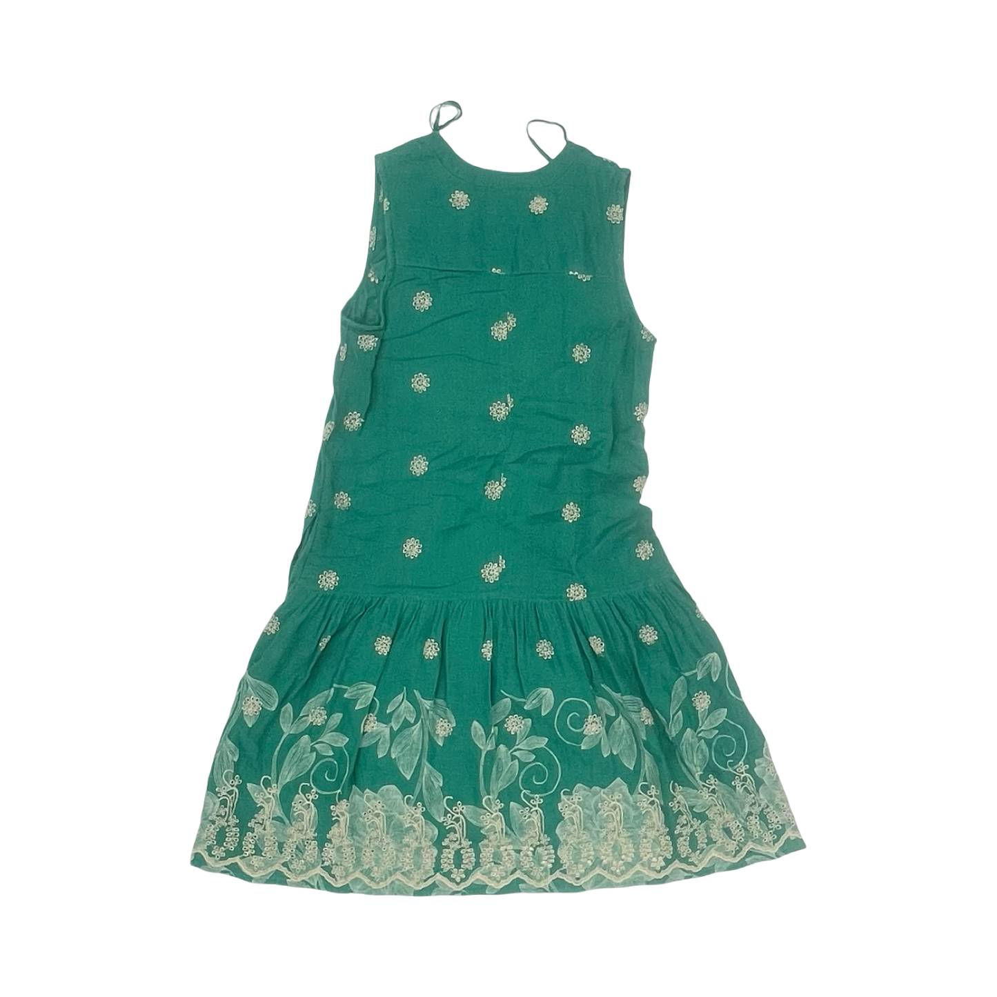 Dress Casual Midi By Maeve In Green & Tan, Size:M