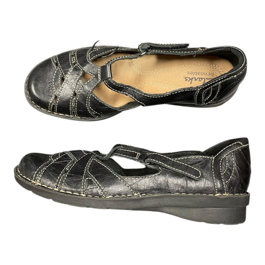 Shoes Flats By Clarks In Black, Size:7