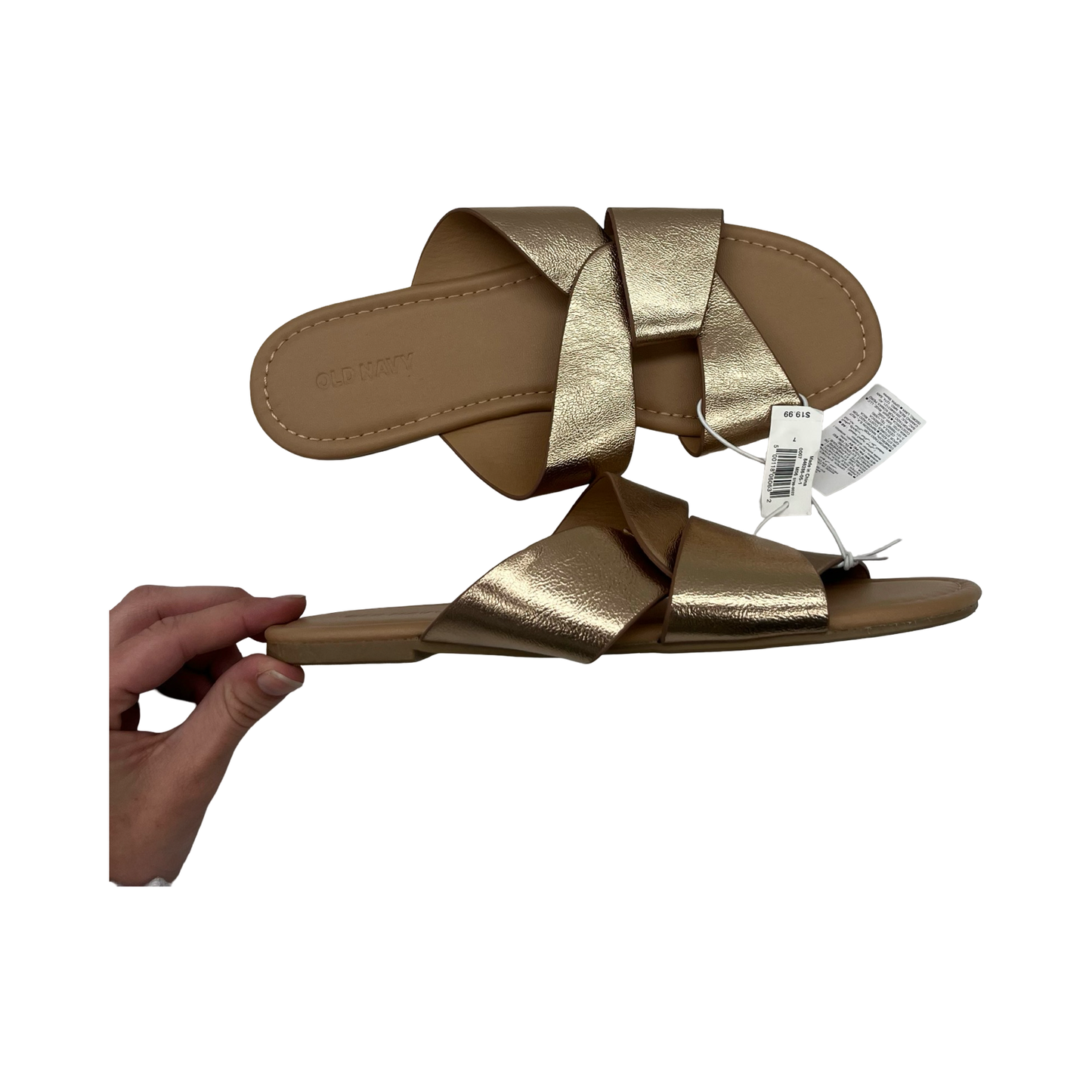 Sandals Flats By Old Navy In Rose Gold, Size:7