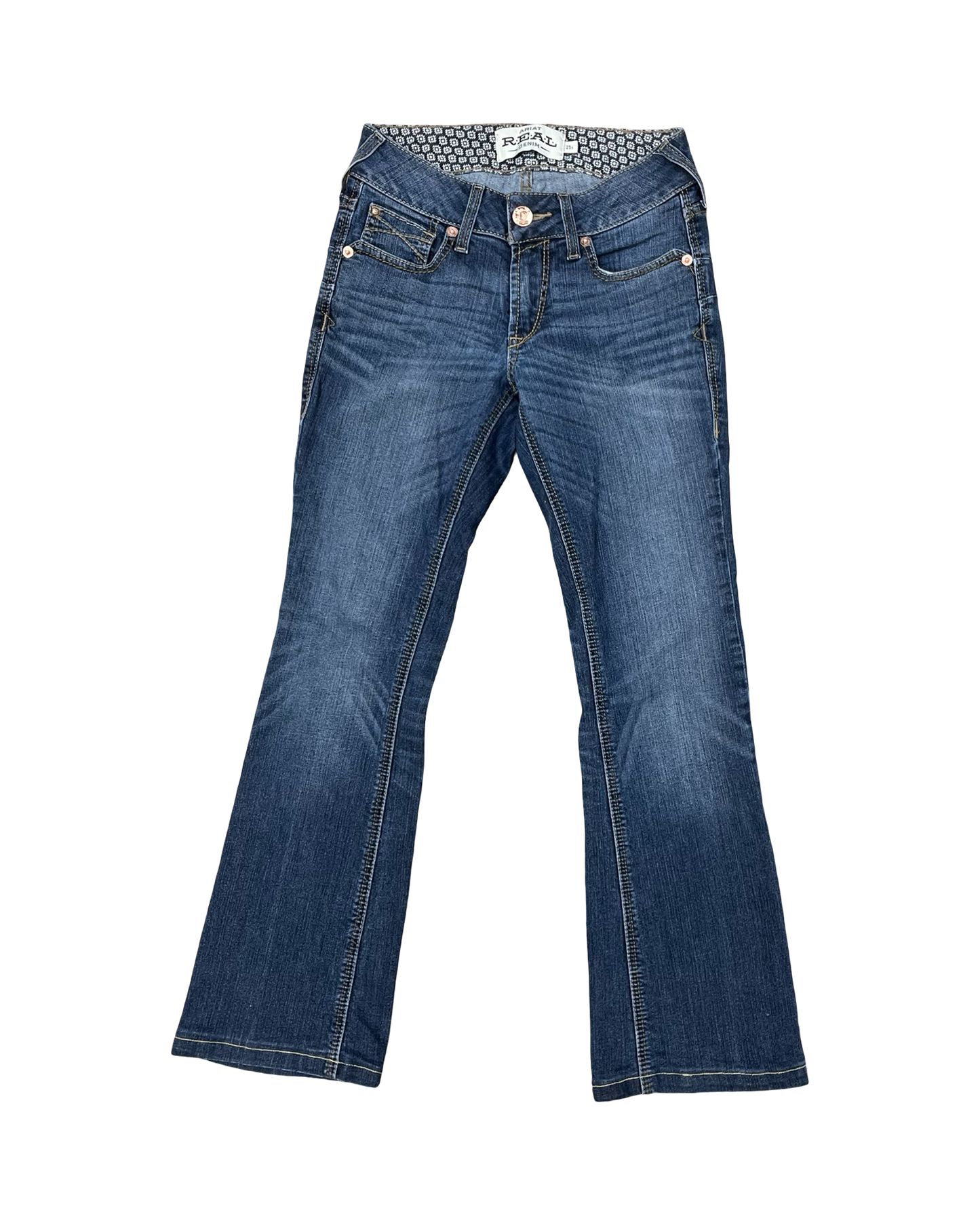 Jeans Boot Cut By Ariat In Blue Denim, Size:2