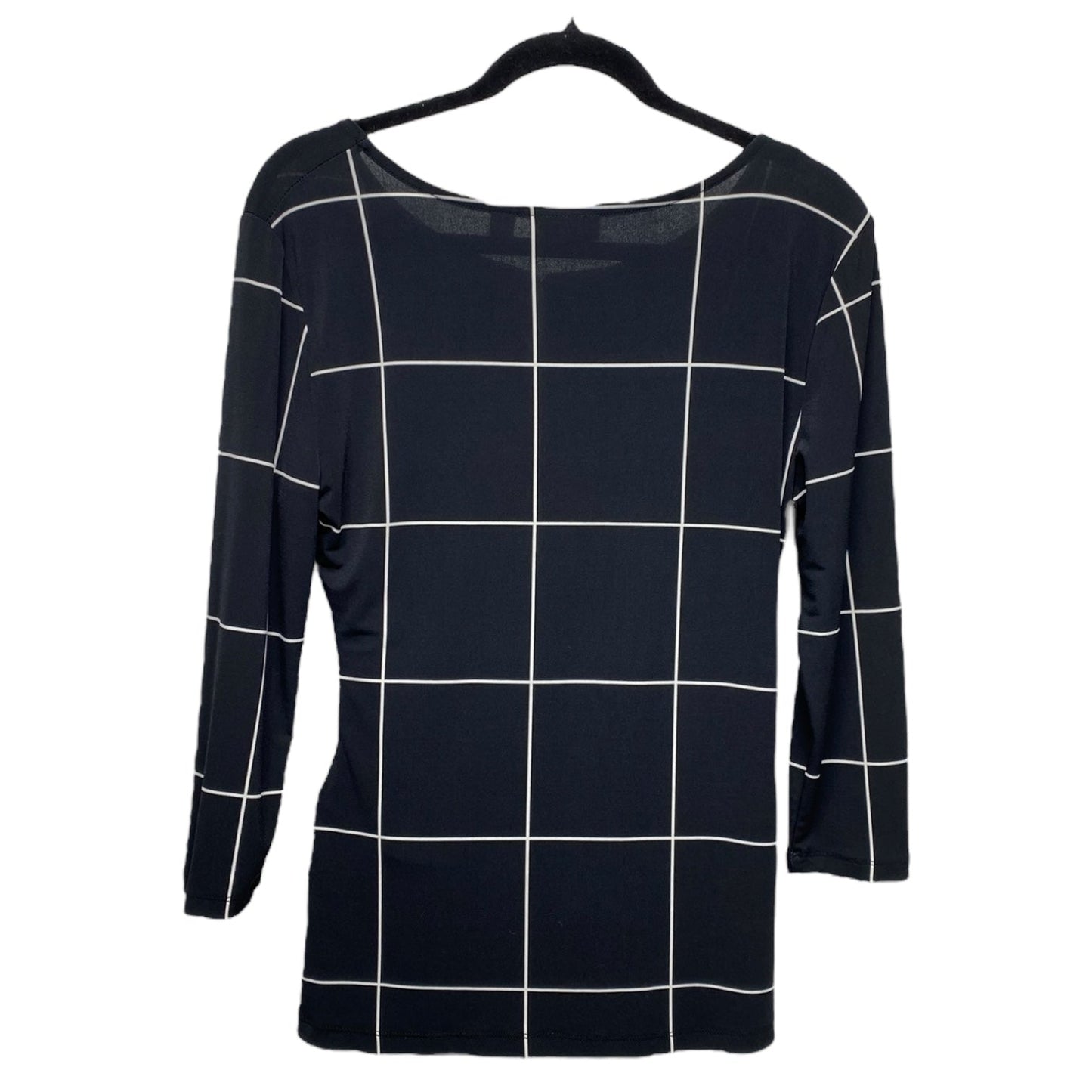 Top 3/4 Sleeve By New York And Co In Black & White, Size:M