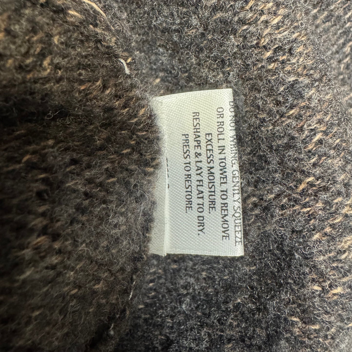 Merino Wool Blend Sweater Cardigan By Eileen Fisher In Brown, Size: S