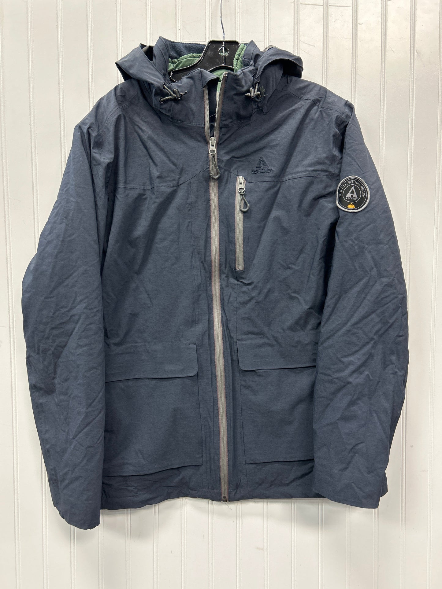 Jacket Puffer & Quilted By Ascend In Navy, Size:M
