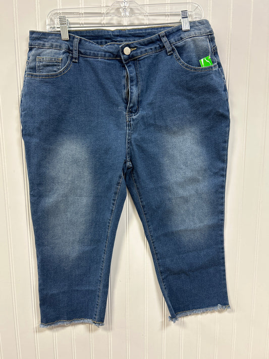 Capris By Cmc In Blue Denim, Size:Xl