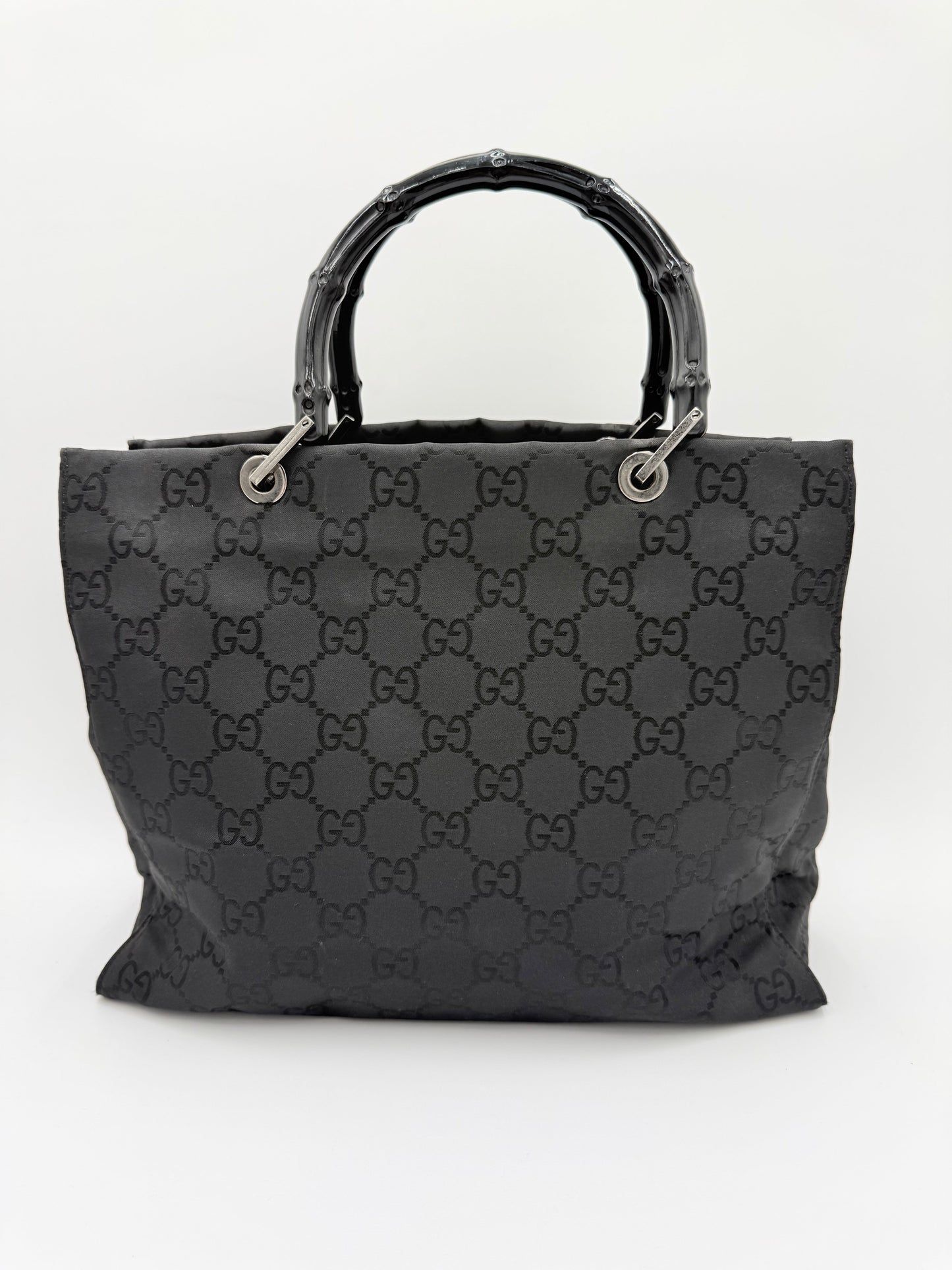 Tote Luxury Designer By Gucci In Black, Size:Medium